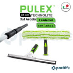Pulex Mağaza Camı Temizlik Seti 4.5m Teleskop Sırık - 45cm Camçek Ve Peluş Takımı