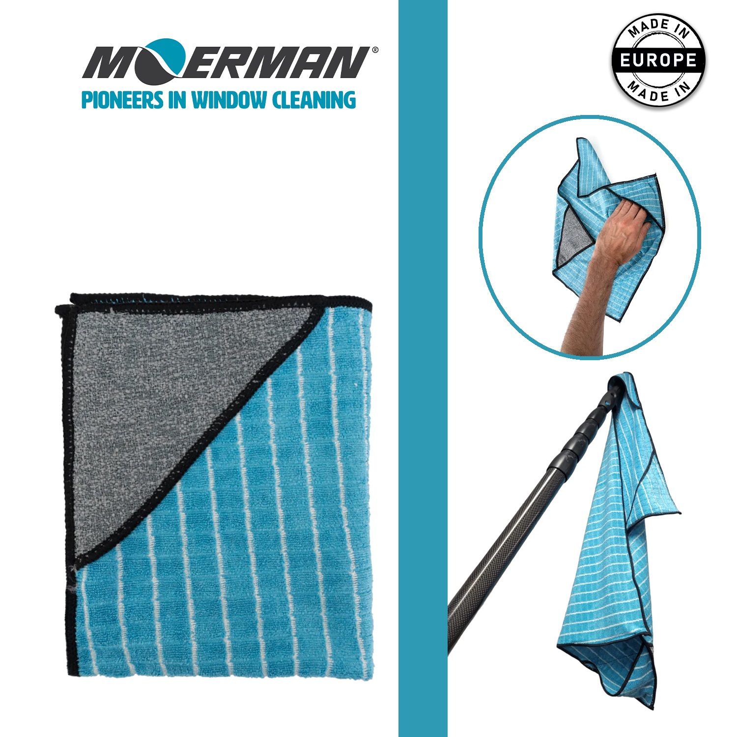 Pozitif_moerman-bamboo-microfiber-towel Moerman Profesyonel BAMBOO Microfiber Cam Bezi 60x40 cm - Görsel 1